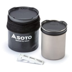 Soto Thermostack Cook Set Combo Topfset mit Alutopf, Titanbecher und Edelstahlbecher