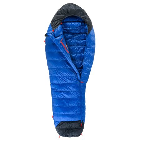 Pajak Core 550 Daunenschlafsack Blue von oben geöffnet