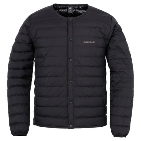 Montbell Superior Down Round Neck Jacket mit Knopfleiste in Schwarz