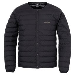 Montbell Superior Down Round Neck Jacket mit Knopfleiste in Schwarz