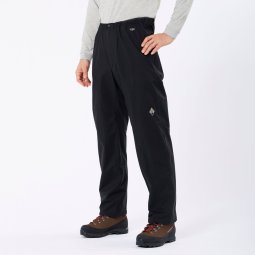 Montbell DRYTEC Rain Pants Men Model mit 179 cm Größe trägt Hose in M