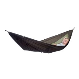 Amazonas Moskito Traveller Thermo XXL kann mit dem Moskitonetz nach unten eingesetzt werden