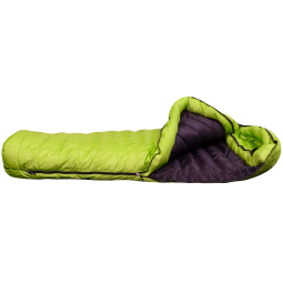 Western Mountaineering Antelope StormShield Daunenschlafsack liegend mit geöffneter Oberseite