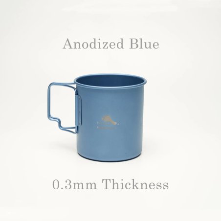 Toaks Light Titanium 450ml Cup Anodisiert blaue Titantasse mit 0,3mm Wandstärke