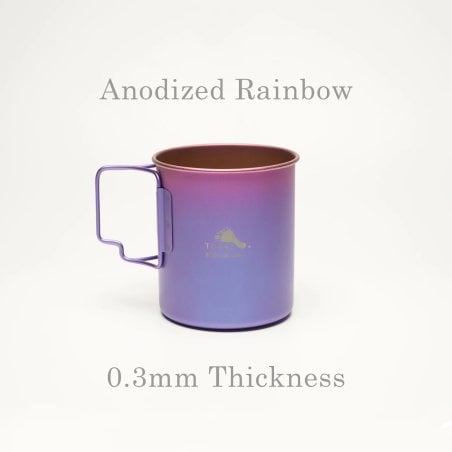Toaks Light Titanium 450ml Cup Anodisiert Lila-bunte Titantasse mit 0,3mm Wandstärke