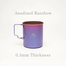 Toaks Light Titanium 450ml Cup Anodisiert Lila-bunte Titantasse mit 0,3mm Wandstärke
