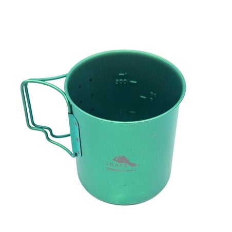 Toaks Light Titanium 450ml Cup Anodisiert in Grün