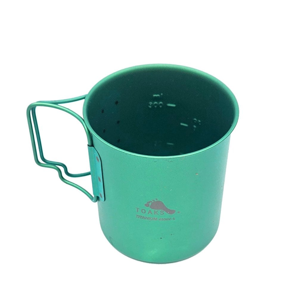 Toaks Light Titanium 450ml Cup Anodisiert in Grün