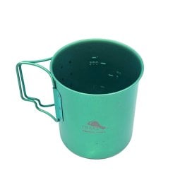 Toaks Light Titanium 450ml Cup Anodisiert in Grün