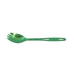 Toaks Titanium Spork Anodisiert Titan Besteck in Grün liegend