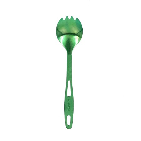 Toaks Titanium Spork Anodisiert Rückseite in Farbe Grün