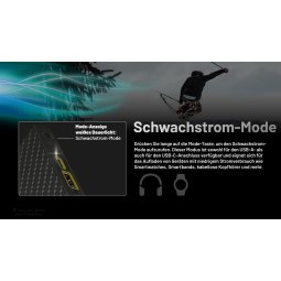 Schwachstrommodus der Nitecore Powerbank SUMMIT10000 für das Aufladen von Kopfhörern oder Smartwatches