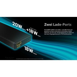 Nitecore Powerbank SUMMIT20000 mit zwei Ladeports USB-A und USB-C