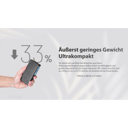 Nitecore Powerbank SUMMIT20000 ist leicht und kompakt trotz hoher Leistung