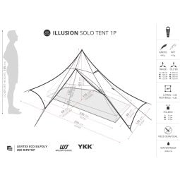 Abmessungen Liteway Illusion Solo Zelt