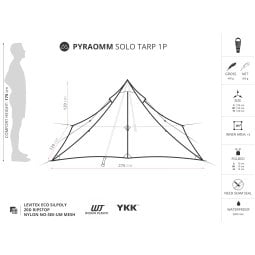 Liteway PyraOmm Solo Tarp 1P Infografik