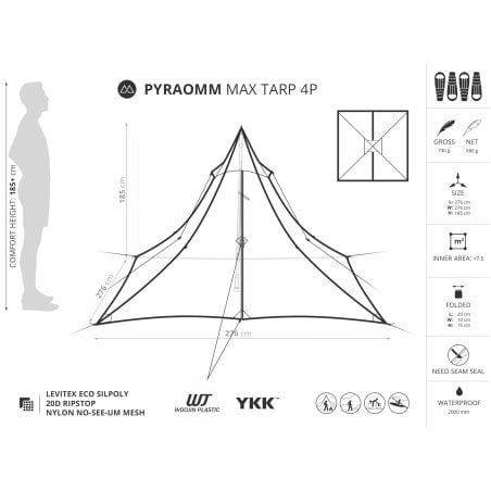 Liteway PyraOmm Max Tarp 4P Infografik