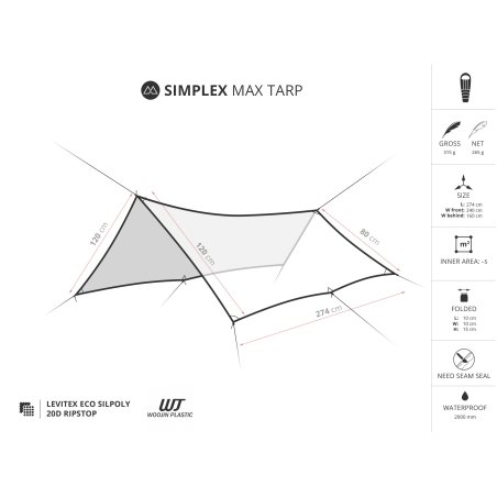 Liteway Simplex Max Tarp Simplex Max Tarp Datenblatt
