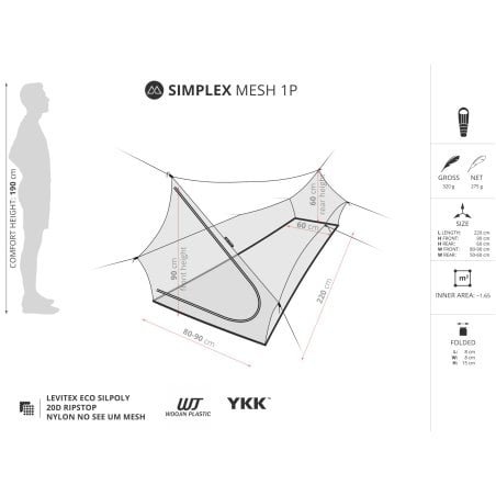Liteway Simplex Mesh Shelter Infografik