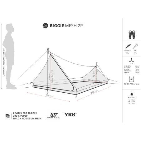 Liteway Biggie Mesh Shelter Infografik