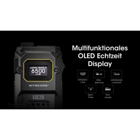 Nitecore EDC29 LUMINBLADE Taschenlampe mit LED Display