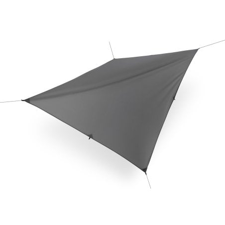 Liteway Simplex Tarp XL kann diagonal aufgespannt werden