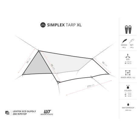 Abmessungen Liteway Simplex Tarp XL