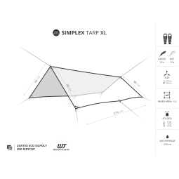 Abmessungen Liteway Simplex Tarp XL