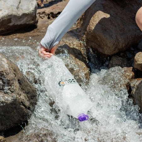 Cnoc VectoX 28 mm Faltflasche kann mit der großen Öffnung schnell aufgefüllt werden