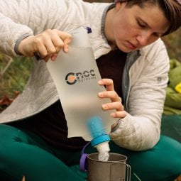Cnoc VectoX 42 mm Faltflasche als Filter im Einsatz