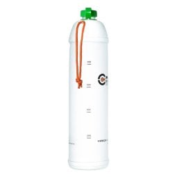 Skala auf der Cnoc Vesica 28mm Faltflasche beispielhaft am Modell mit grünem Deckel gezeigt