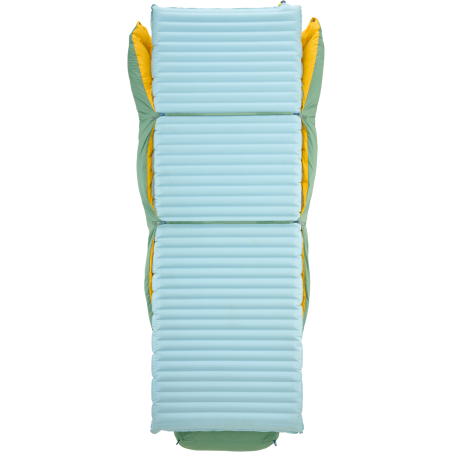 Therm-a-Rest Corus 20 Quilt kann mit rechteckigen oder mumienförmigen Isomatten verbunden werden