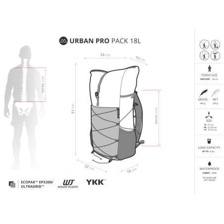 Datenblatt Liteway Urban Pro Pack 18l Ecopak Daypack