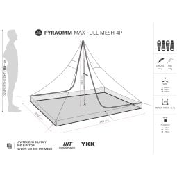 Datenblatt Liteway PyraOmm Max Full Mesh Shelter