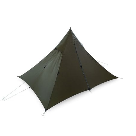 Liteway PyraOmm Plus Tarp oliv aus Silpoly komplett geschlossen