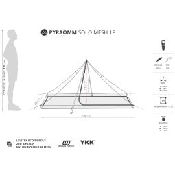 Datenblatt Liteway PyraOmm Solo Mesh Shelter