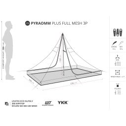 Datenblatt des Liteway PyraOmm Plus Full Mesh Shelters