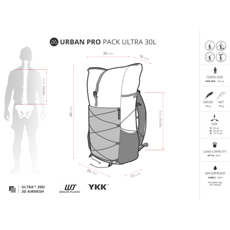 Datenblatt Liteway Urban Pro Pack Ultra 30L Rucksack