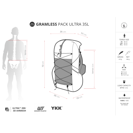 Datenblatt Liteway Gramless Ultra Rucksack 35L