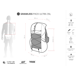 Datenblatt Liteway Gramless Ultra Rucksack 35L