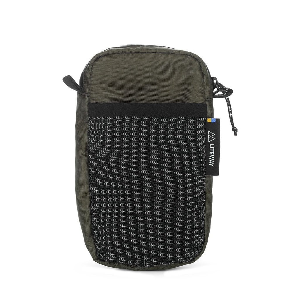 Liteway Lite Pocket Ecopak Ultraleichte Shoulder Pocket Tasche oliv frontale Ansicht
