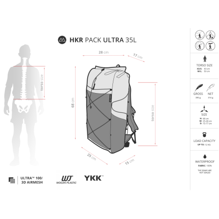 Datenblatt Liteway HKR Pack Ultra 35L Rucksack