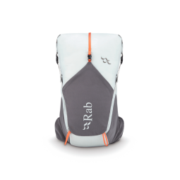 Rab Veil XP 20 wasserdichter Rucksack Pewter Graphene Frontansicht