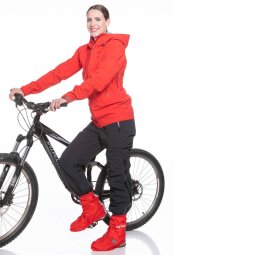 Tatonka Velo Gaiter Fahrrad Gamaschen zusammen mit Regenbekleidung