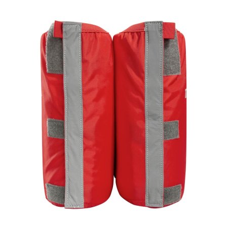 Tatonka Velo Gaiter Fahrrad Gamaschen Rot Rückseite mit Klett und Reflektoren