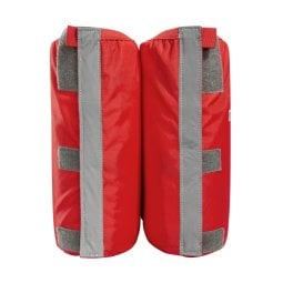 Tatonka Velo Gaiter Fahrrad Gamaschen Rot Rückseite mit Klett und Reflektoren