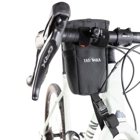 Tatonka Stem Bag Fahrradtasche black seitlich am Lenker befestigt