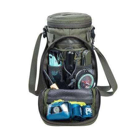Tatonka Bottle Pouch 1l BC vordere Tasche beispielhaft gefüllt