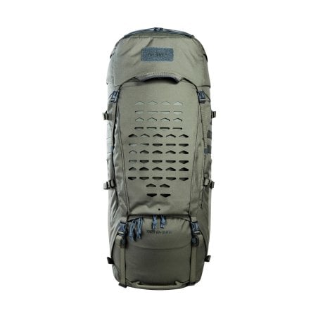Tatonka Yukon 60+10 BC Rucksack Damen Frontansicht mit Lasercut MOLLE für Zubehörtaschen