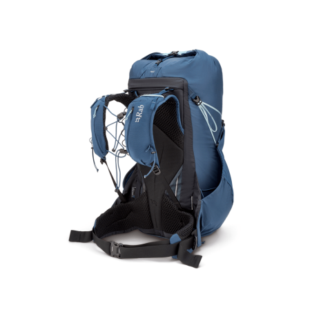 Rab Muon 40L Wanderrucksack Damen Tempest Blue mit Fastpacking Tragesystem